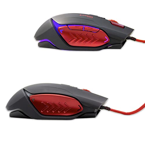 SIMPLETEK Optische Maus Von Gaming Ergonomische Verdrahtet USB 7 Buttons Programmierbare Sensor Instant A704 3200 DPI Schalter Schwarz Beleuchtung LED RGB Esports