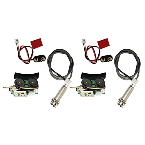 Potadak 2X Unter Sattel Piezo Pickup Onboard Preamp System fuer Akustikgitarre