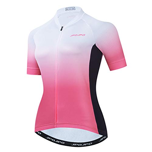 Hotlion Damen Radtrikot Kurzarm Bike Shirt MTB Fahrradbekleidung, Cu0070-sj, Klein