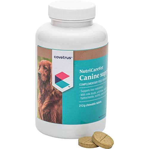 Covetrus NutriCareVet Liver Support zur Unterstützung des Leberstoffwechsels von Hunden - 85 Kautabletten