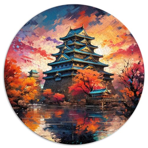 Puzzle Osaka Castle, farbenfrohes 1000-teiliges Puzzle für Erwachsene, 26,5 x 26,5 Zoll, lustiges Puzzle, tolles Geschenk für | Spiele