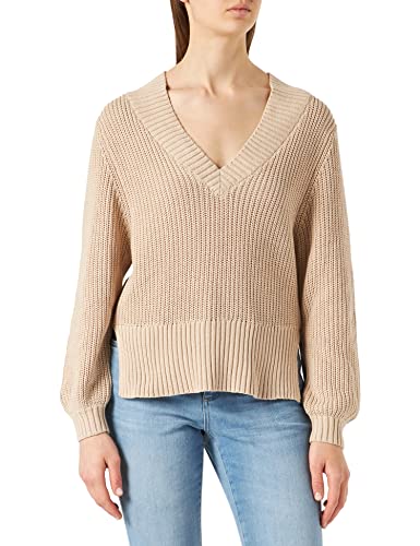 Peppercorn Destina V-Ausschnitt Pullover Kurve | Pullover Damen In Beige | Frühling Pulli Damen | Größe 44