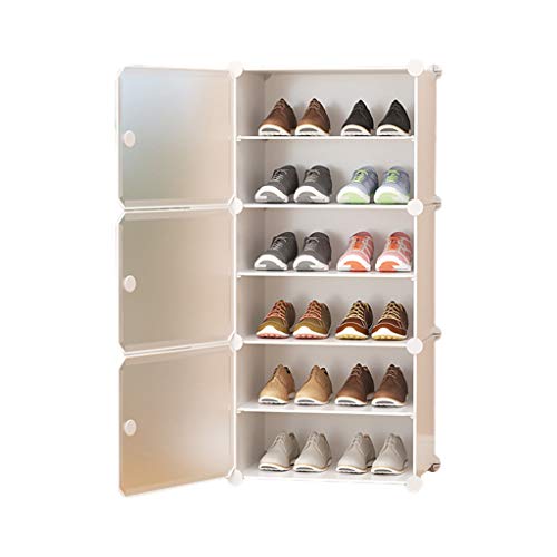 Meiliyizu Schuhregal mit 4/6/8 Ebenen, Aufbewahrungsregal, Schrank, staubdichter Organizer