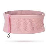 Stricken Atmungsaktive Verdeckte Taille Tasche Dünne Taille Pack Hängen Haken Leichte Paket Reiten Fitness, Pink M