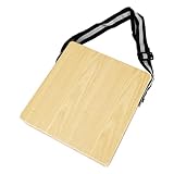 Travel Cajon Flat Hand Drum With Adjusted Strap Easy To Carry Wood Rhythm Wood Hand Drum For Kids Home Performances