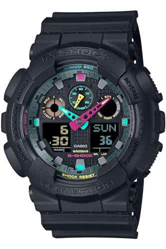 Casio G-Shock GA-100MF-1AJF [G-Shock Multi Fluorescent Color Series] Import from Japan New, Black, Schwarz, Modern