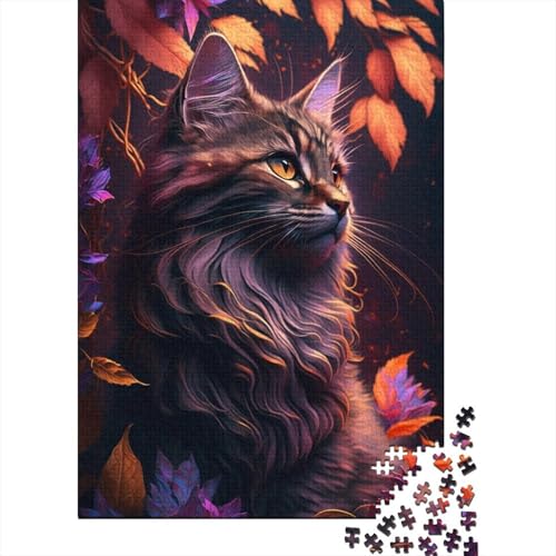 Katzen-Puzzle für Erwachsene, 1000-teiliges Puzzle, Kunst-Puzzle für Erwachsene, 1000-teiliges Weihnachts- und Geburtstagsgeschenk für Erwachsene und Teenager, 75x50cm