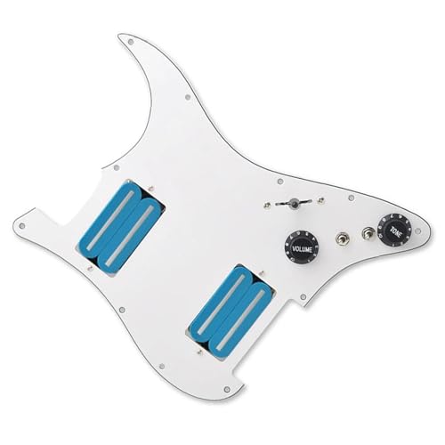 Standard-Pickguard-Tonabnehmer HH-Coil Splitting Schlagbrett für E-Gitarre, zwei mit Humbuckern beladene, vorverdrahtete Schlagplatte (Color : D)