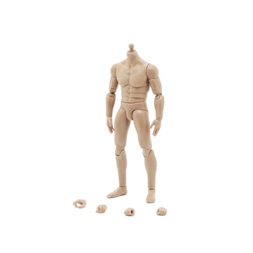 VUSLB 1/12 Scale Male Body,6inch Male Joint Flexible Soldier Miniature Action Figure Body Collectible (3pcs Waist)