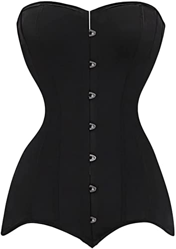 AUGUSE Corset Korsett Damen Waist Trainer Frauen Korsett Bustier Top Schlampe Korsett Lange Torso -Stahlknochen Overbust Curve Shaper Body Shapewear Plus Size (Size : B(s))