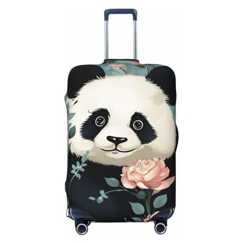 CSGJMYGS Lovely Panda bedruckte Gepäckabdeckungen für Koffer, waschbar, modisch, dehnbar, kratzfest, passend für 45,7 - 81,3 cm Gepäck, XL, Schwarz, XL, Schwarz , XL