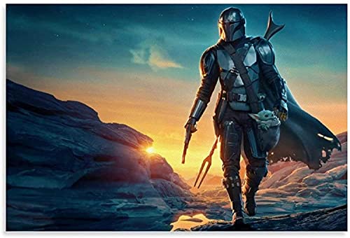 5D Diamant Painting Set FüR Erwachsene Und Kinder Star Wars The Mandalorian Das Kind DIY Diamond Painting Kristall Strass Diamant Stickerei GemäLde 23.6"x35.4"(60x90cm) Kein Rahmen