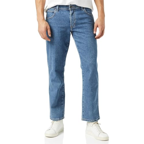 Wrangler Herren Regular Fit' Jeans, Blau (Stonewash), 35W / 34L