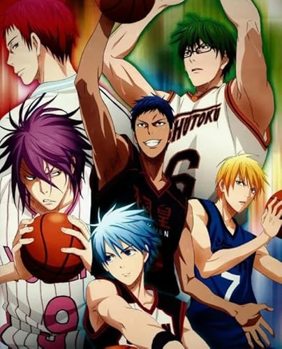 HfmQuisutron Holzpuzzle 1000 Teile Sport Basketball Anime Kurokos Poster Für Puzzle Familie Stressabbau Spiel Vf21Za