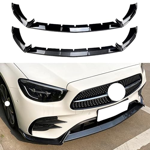 Frontlippe Spoiler für Mercedes-Benz E-Class W213 E260 E300 AMG 2021+,Auto Frontstoßstange Splitter Lip Spoiler Frontspoiler Protector Kits,A/Black