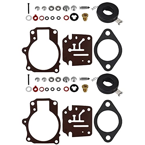 NONROT 2 Stück Vergaser Carb Rebuild Kit mit Schwimmer for Johnson for Evinrude 50 55 60 PS