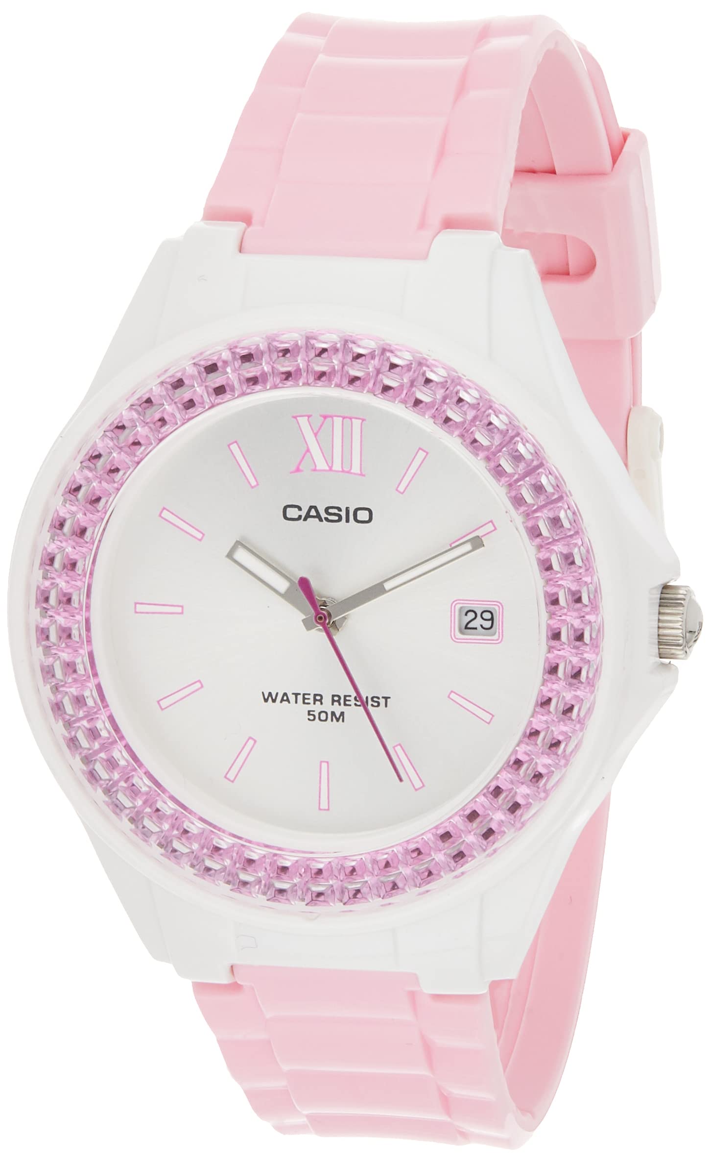 CASIO Damen Armbanduhr Analog Quarz Edelstahl LX-500H-4E3VEF