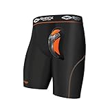 Shock Doctor ShockDoctor Jungen Tiefschutz Kompressions-Short mit Ultra Carbon Flex Cup, Black, XL