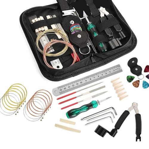 Werkzeuge für den Gitarrenbau Gitarre Wartung Reparatur Tool Kit Werkzeuge String Organizer String Action Lineal-Mess Werkzeug