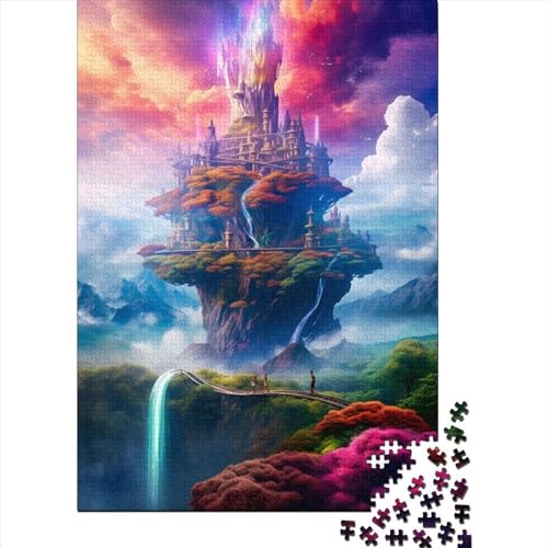 Schwieriges, anspruchsvolles Puzzle mit 1000 Teilen, magische Türme der Natur, Holzpuzzle für Erwachsene, Puzzlespielzeug, Weihnachtspuzzlegeschenke für Frauen, 75 x 50 cm