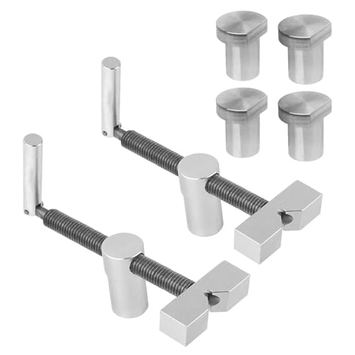 Kiudduy Holzbearbeitungs-Desktop-Clip, Schneller Fester Clip, Schnelles Befestigungs-Klemmwerkzeug für 20-Mm-Loch, Holzbank, Hundewerkzeuge, Langlebig, Einfache Installation – Silber