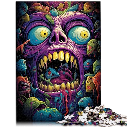 Puzzles für Erwachsene, Farbmonster, 1000-teiliges Puzzle, Holzpuzzle, Familienspiel zum Stressabbau, schwieriges Herausforderungspuzzle, 1000 Teile (50 x 75 cm)