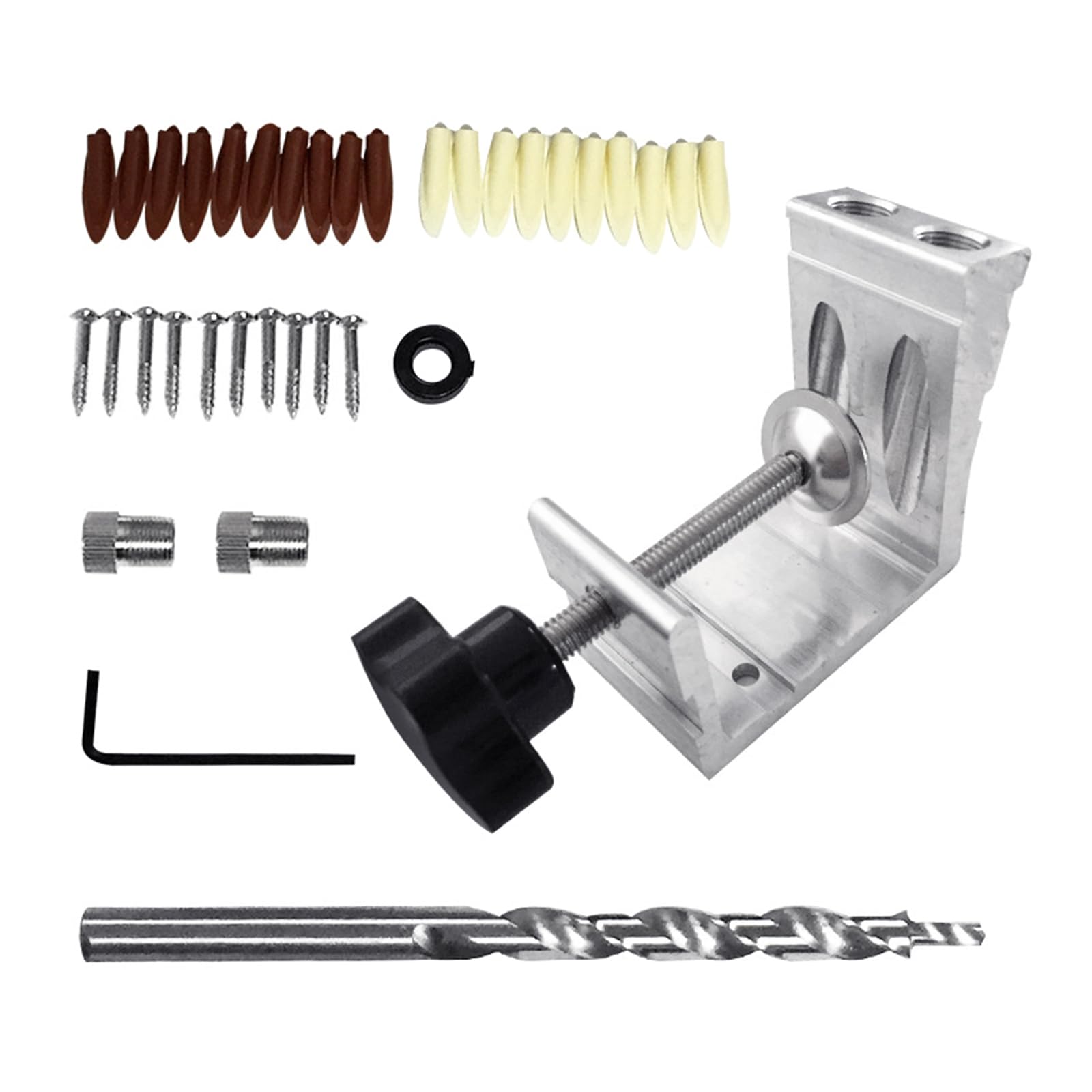 Taschenlochvorrichtungs-Set aus Aluminiumlegierung, Holzbearbeitung, Lochsuchvorrichtung für Projekte, Tischlerei, Vorrichtung für Tischler