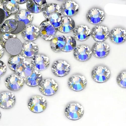 Kristall-Mondlicht-Glitzerglas, flache Rückseite, nicht Hot Fix-Strasssteine, DIY-Nagelkunst-Kristalle, Strass für Kleider, Mondlicht, SS40 – 144 Stück