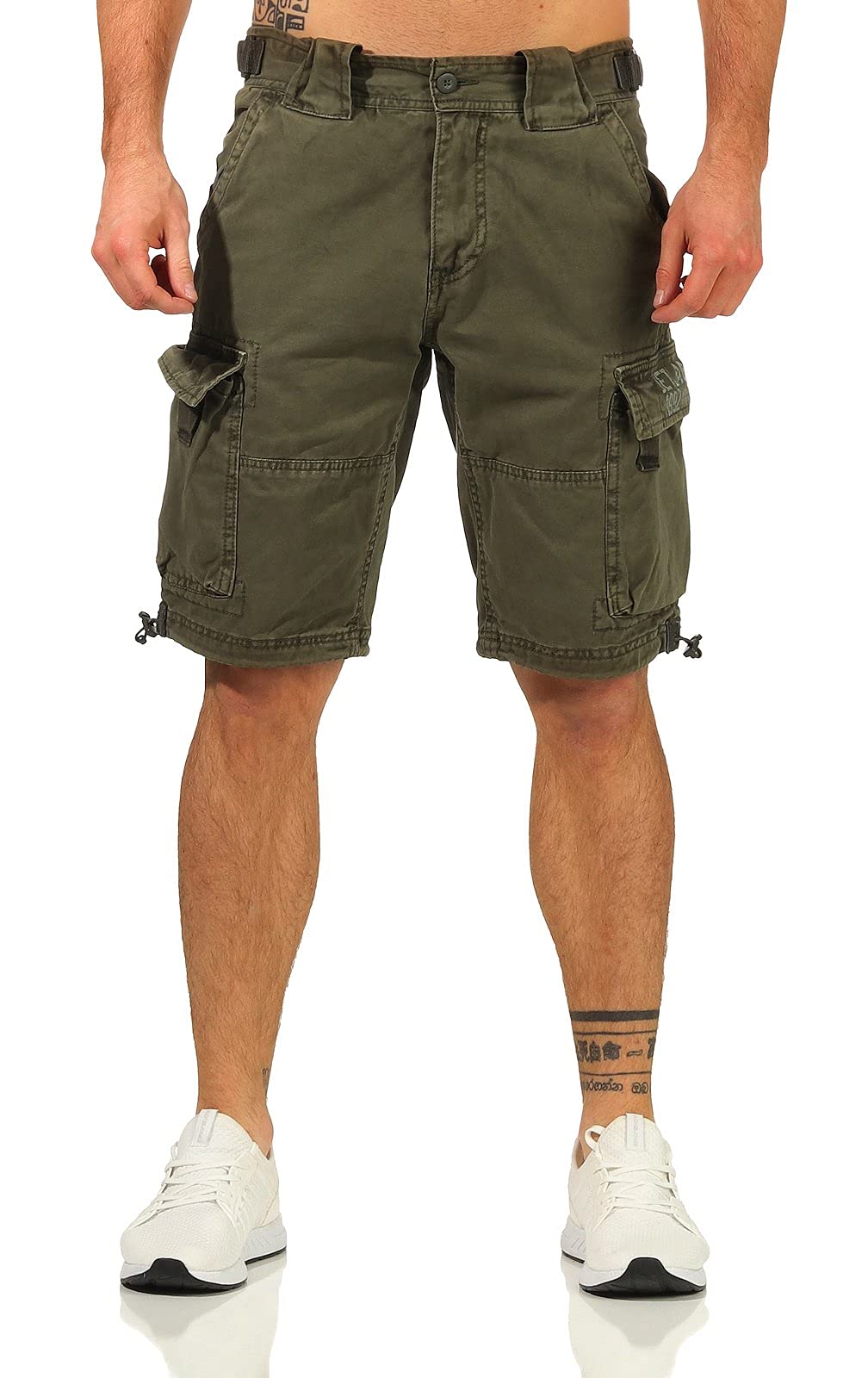 Jet Lag Herren Cargo Shorts 21-753, Farbe:Oliv, Größe:XXL