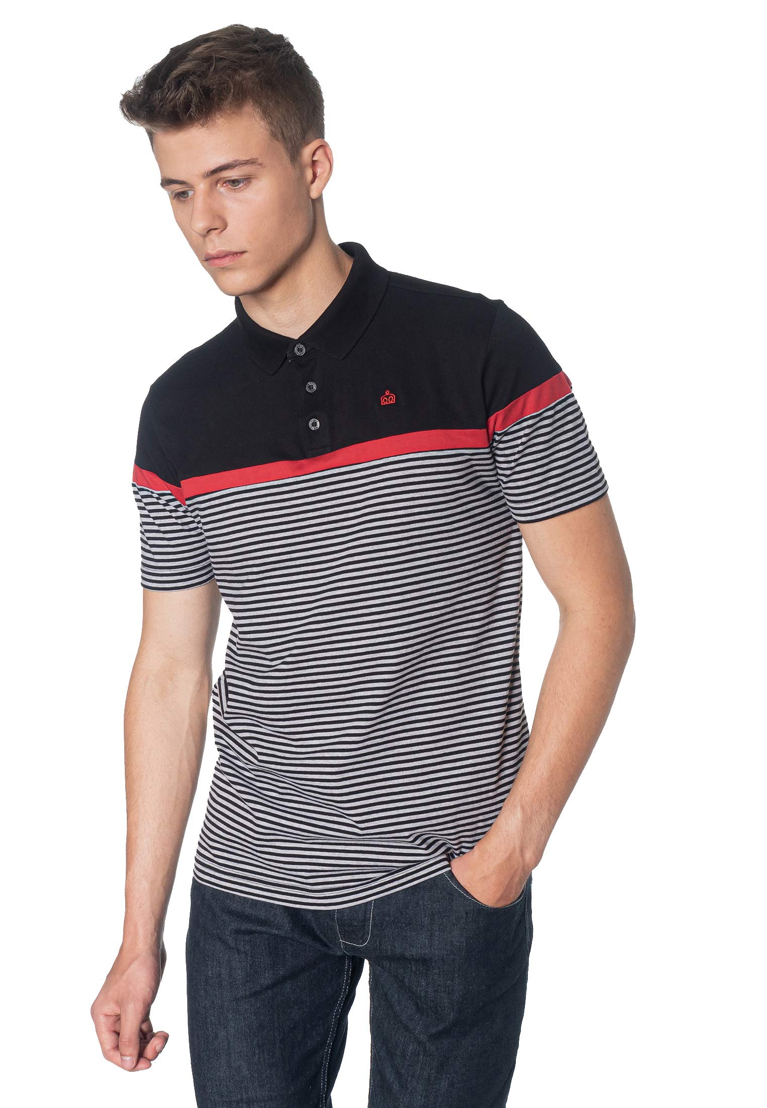 Merc of London Herren Clarence Polo Shirt, Black, Small