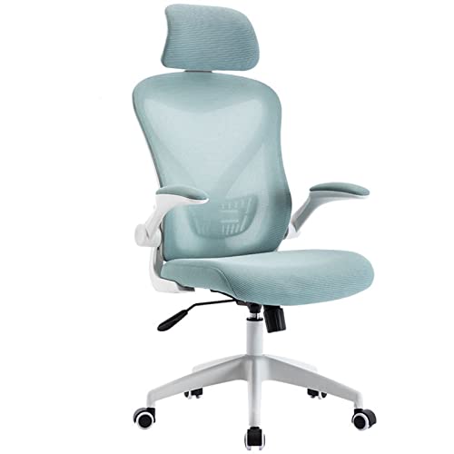 Bürostuhl Ergonomischer Ergonomischer Bürostuhl, Drehstuhl, Arbeitsstuhl, hohe Rückenlehne, Schreibtischstuhl mit Lordosenstütze, atmungsaktiver Netzrückenlehne, dickem Sitzkissen und verstellbarer Ko