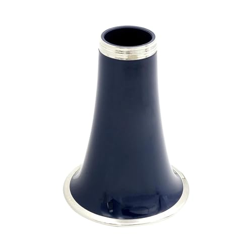 Klarinette Farbe ABS Glocke Mund Mit Silber Rand Metall Mund Qualität Lautsprecher Holzblasinstrument Zubehör (Color : Dark Blue)