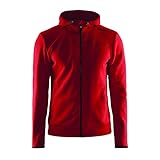 Craft Herren Sportswear Freizeit Full Zip Kapuze ct040/1901692 rot groß Größe L rot