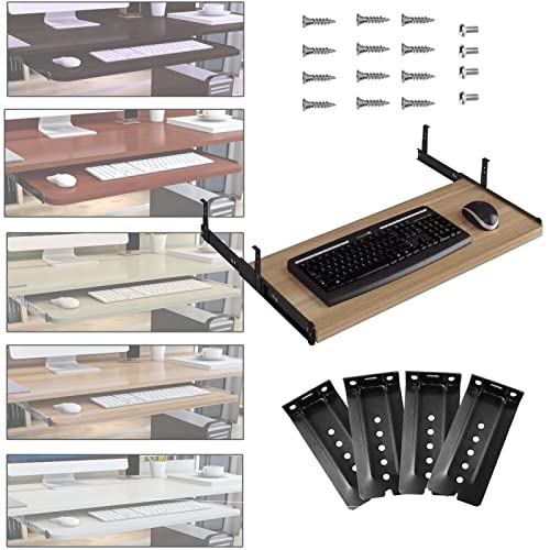 Tastaturschublade, verschiebbare Tastaturablage unter einem festen Tisch, wird an die Schreibtischverlängerung angeschlossen, 54/60/70 x 27 cm, Verlängerungstisch zur Aufbewahrung der Maus, ergonomi