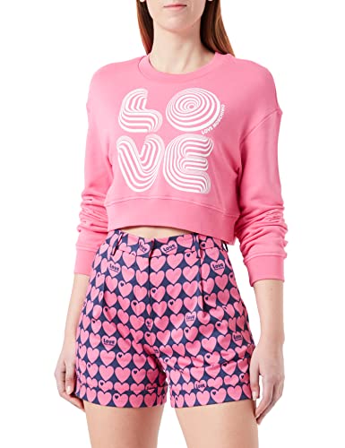 Love Moschino Women's Casual Shorts, Blue Fuchsia, 38