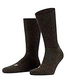 FALKE Unisex Socken Walkie Ergo U SO Wolle Funktionsmaterial einfarbig 1 Paar, Braun (Dark Brown 5450), 46-48