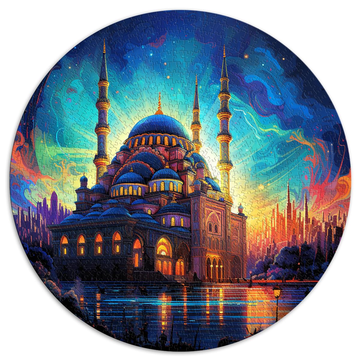 Puzzle, Lernspiele, Blaue Moschee in Konstantinopel, Türkei, 1000-teiliges Puzzle für Erwachsene, 67,5 x 67,5 cm, lustige Puzzlespiele, Familienpuzzlespiel