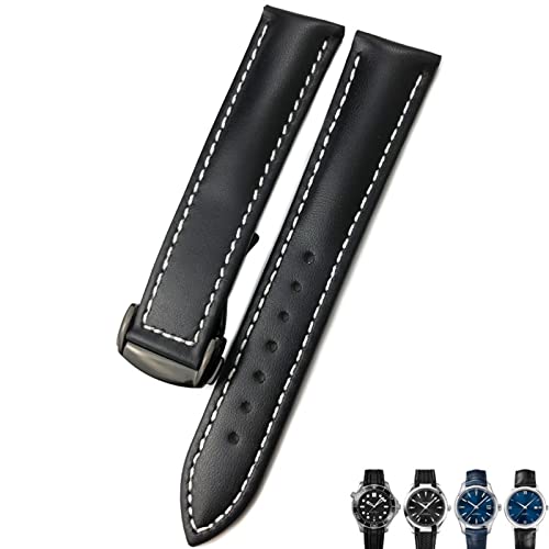 BANDKIT Uhrenarmband aus Rindsleder, für Omega Seamaster 300 Speedmaster Uhrenarmbänder, 21 mm, 20 mm, 22 mm, 21 mm, Achat