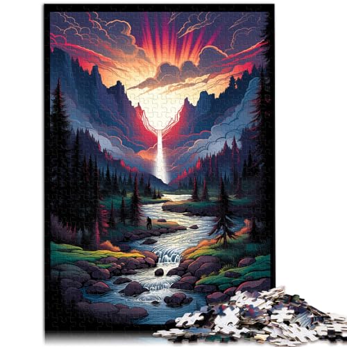 Puzzle Yellowstone-Nationalpark USA, schwierige, anspruchsvolle Puzzles, 1000-teiliges Holzpuzzle, einzigartige Geburtstags, 1000 Teile (50 x 75 cm)