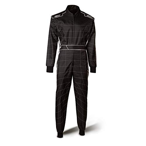 Speed Racewear Cordura Atlanta CS-2 Overall - Hochwertiger Kartoverall - schwarz/weiß (L)