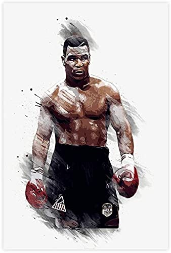 5D Diamant Painting Set FüR Erwachsene Und Kinder Mike Tyson Boxsport DIY Diamond Painting Kristall Strass Diamant Stickerei GemäLde 23.6"x35.4"(60x90cm) Kein Rahmen