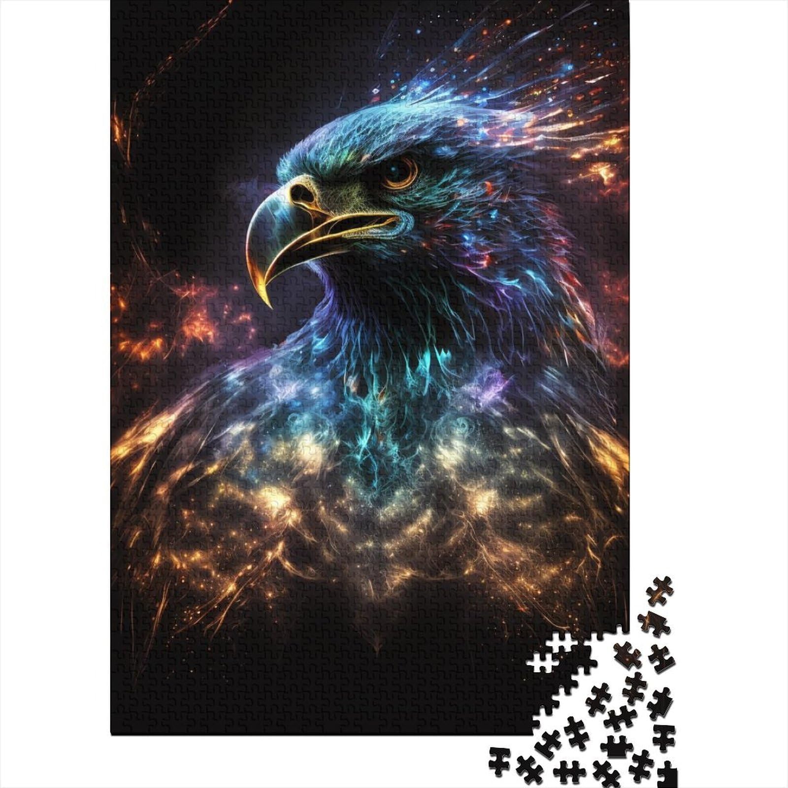 Kosmischer Adler für Erwachsene, schwieriges Puzzle, 500 Teile, Puzzle für Erwachsene Teenager, zum Stressabbau, schwierige Herausforderung, 52 x 38 cm