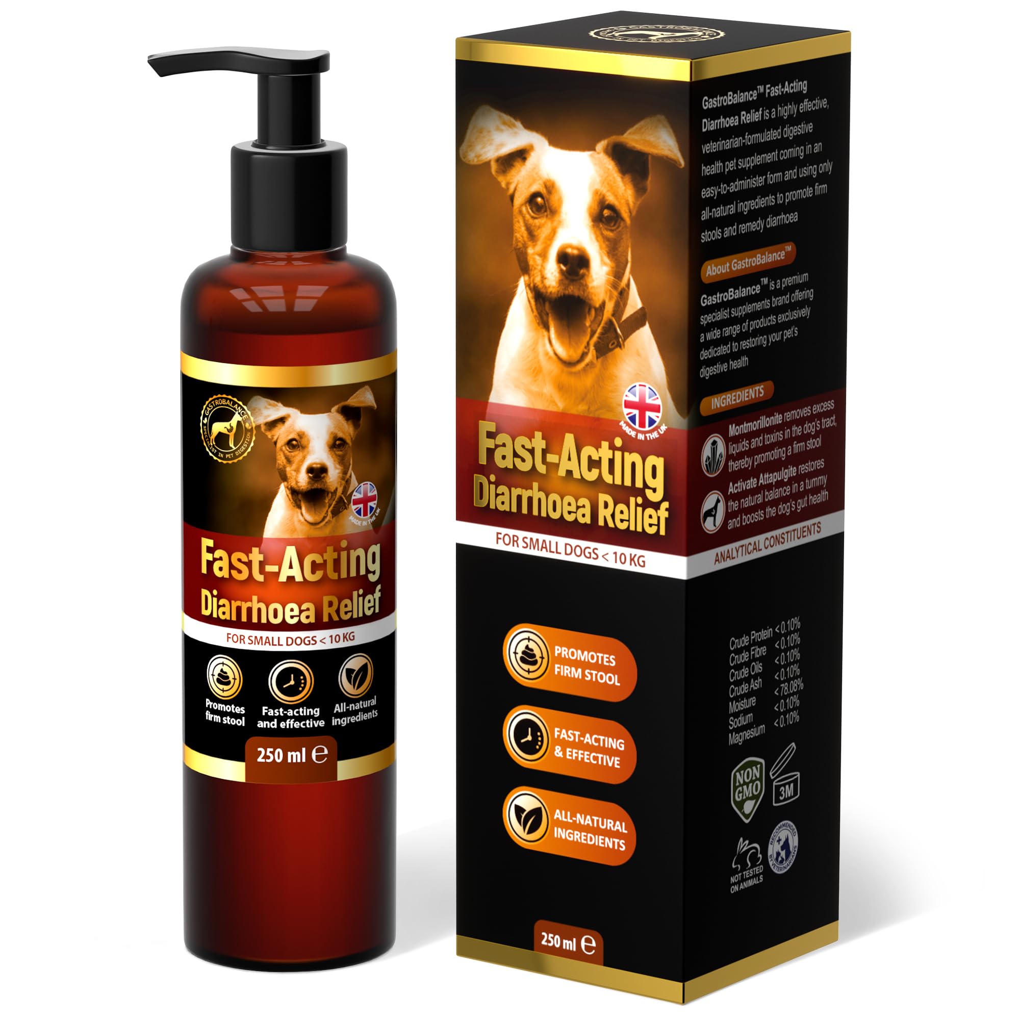 GastroBalance schnell wirkende Durchfallhilfe für Hunde – Natürliche Hunde durchfall behandlung mit sofortiger Wirkung (für KLEINE Hunde < 5 kg, 100 ml)