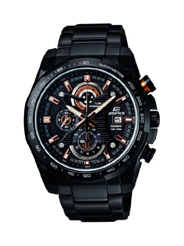 Casio Herren-Armbanduhr XL Edifice Analog Quarz Edelstahl EFR-523BK-1AVEF