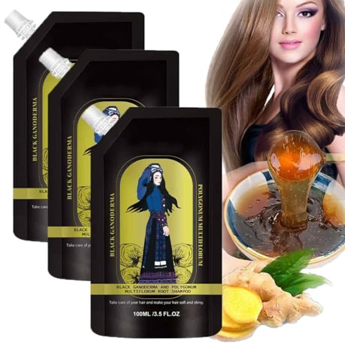 Ginger Plant Extract Anti-Hair Loss Hair Shampoo,Ginger Plant Extract Organic Shampoo - Oil Control Anti-Dandruff Anti-Hair Loss,Ginger Shampoo for Hair Growth,Reduces Hair Breakage Shampoo (3pcs)