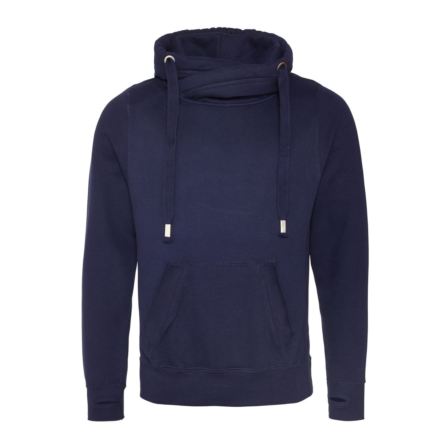 AWDis Herren Cross Neck Hoodie Kapuzenpullover, Blau (Oxford Navy OXN), XL