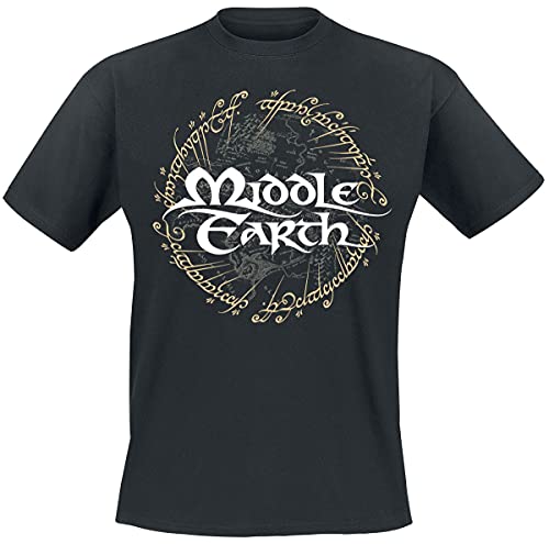 Herr der Ringe Middle Earth Männer T-Shirt schwarz XL