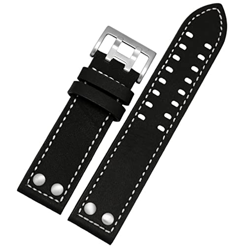 NEYENS Leder-Uhrenarmband, Handgelenk, 20 mm, 22 mm, für Hamilton Aviation H77755533 H77616533, echtes Leder, Herren-Uhrenarmband, 20 mm, Achat