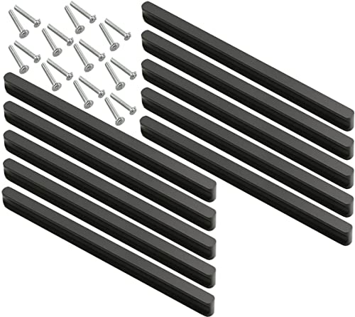 ZESLIV Möbelgriffe Schwarz (10er Set) Bohrlochabstand 160mm Stangengriffe mit Schrauben Schubladengriffe Türgriffe Türknopf Schrankgriffe