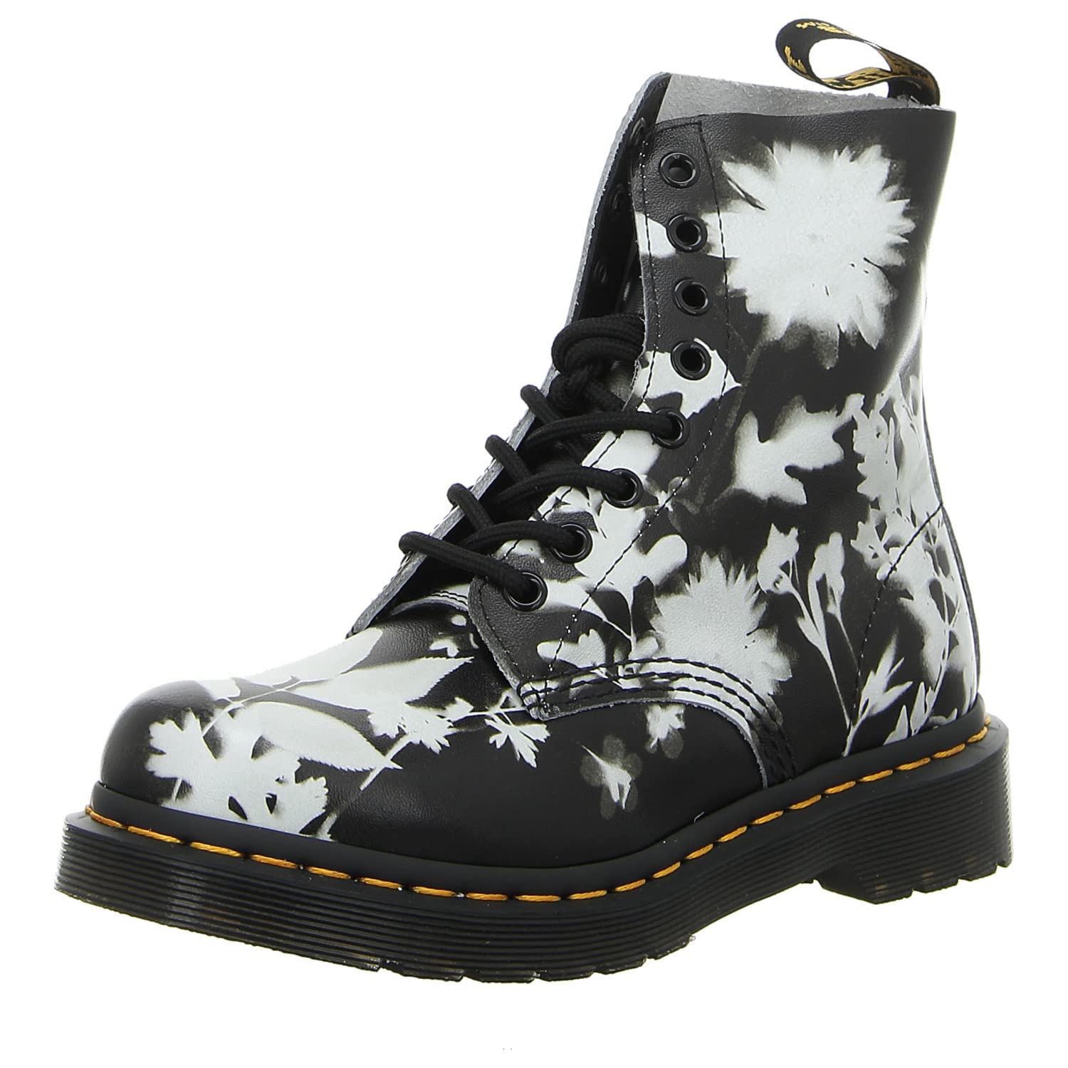 Dr. Martens Damen 1460 Pascal Mystic Floral Fashion Boot, Schwarz/Weiß Phantom Floral Shadow Backhand, 40 EU